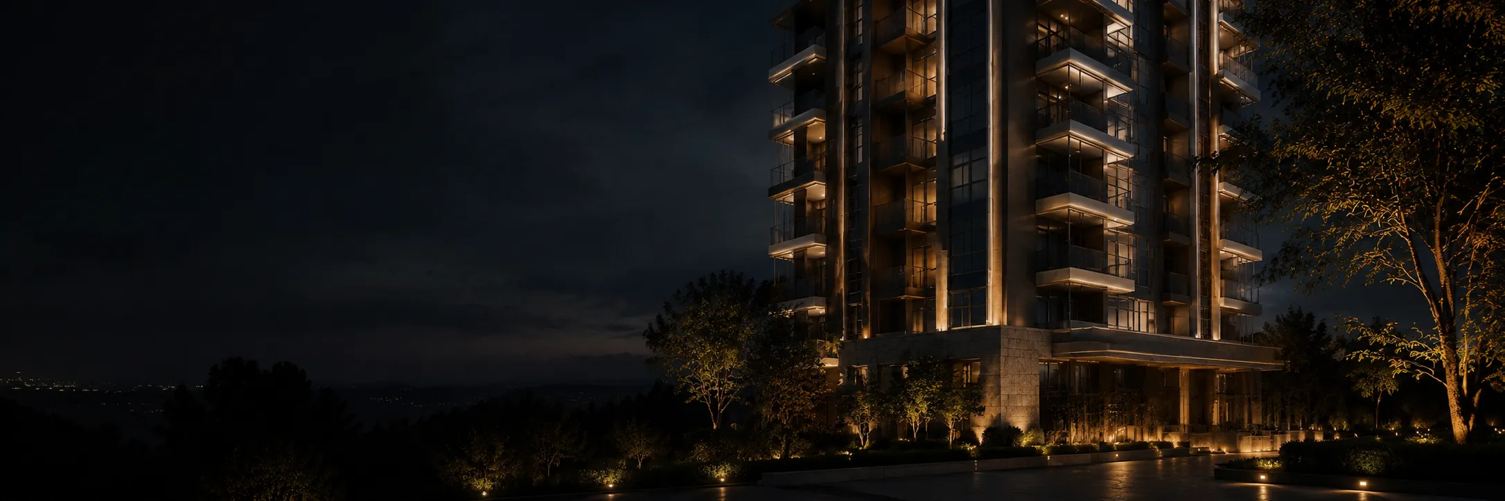 Kılıç İnşaat — gece kurumsal görünüm